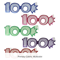 25 Pack Bulk 100th Birthday Party Glittered Foil Eyeglasses