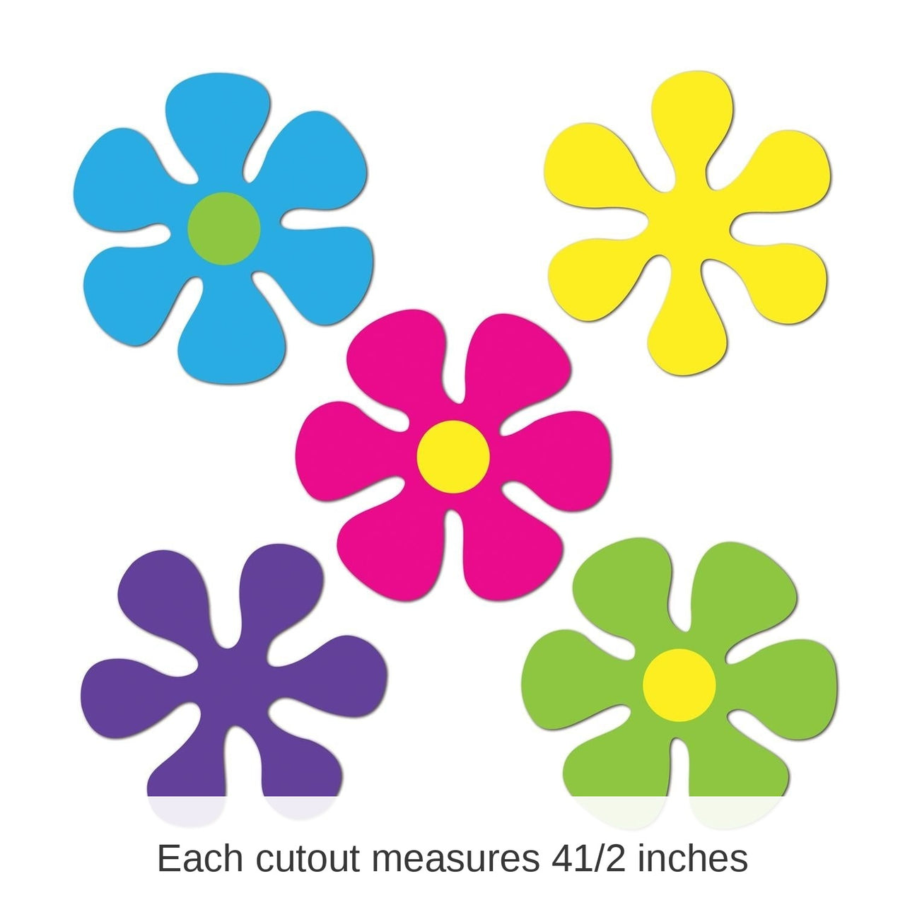 240 Pack Bulk Mini Retro Flower Party Cutouts
