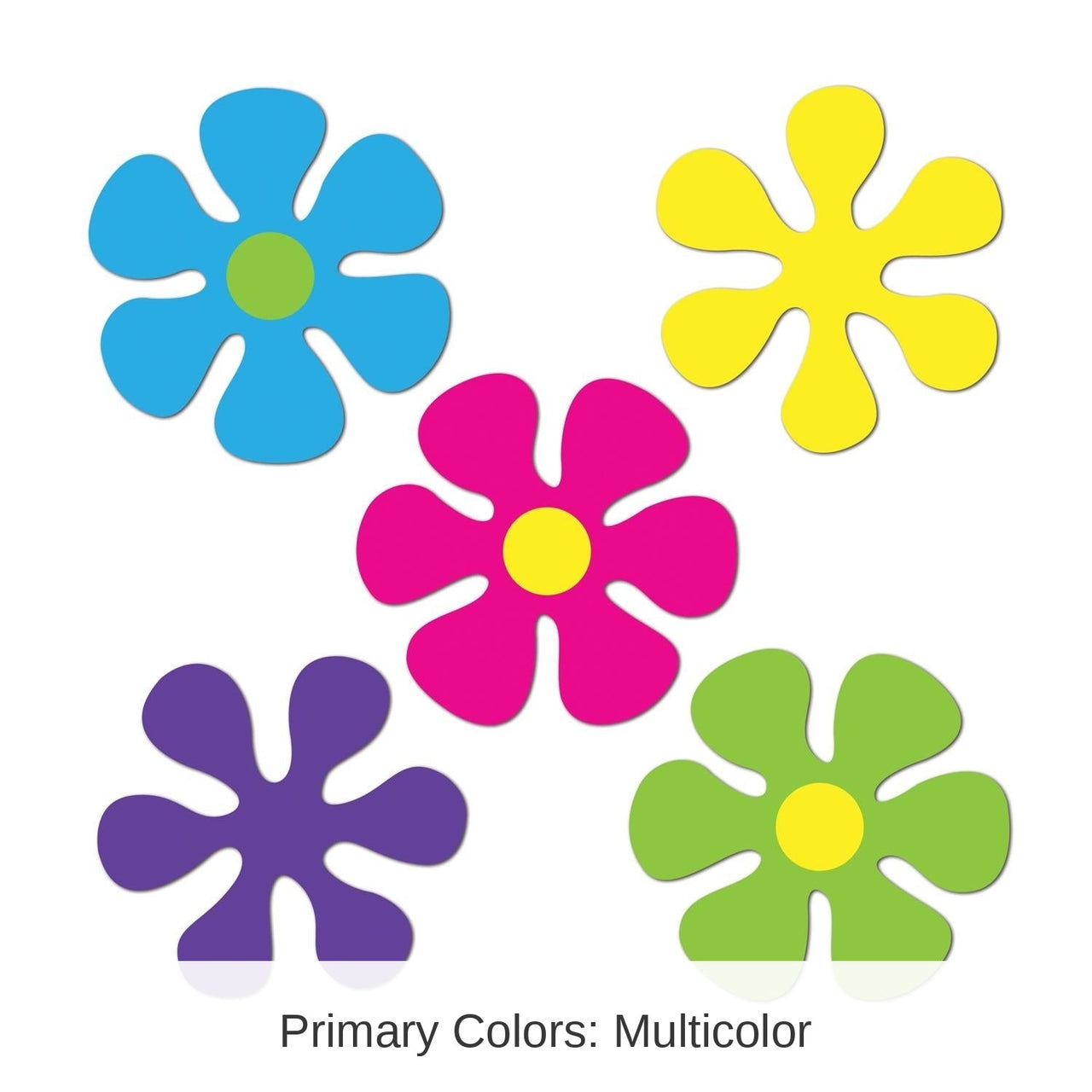 240 Pack Bulk Mini Retro Flower Party Cutouts