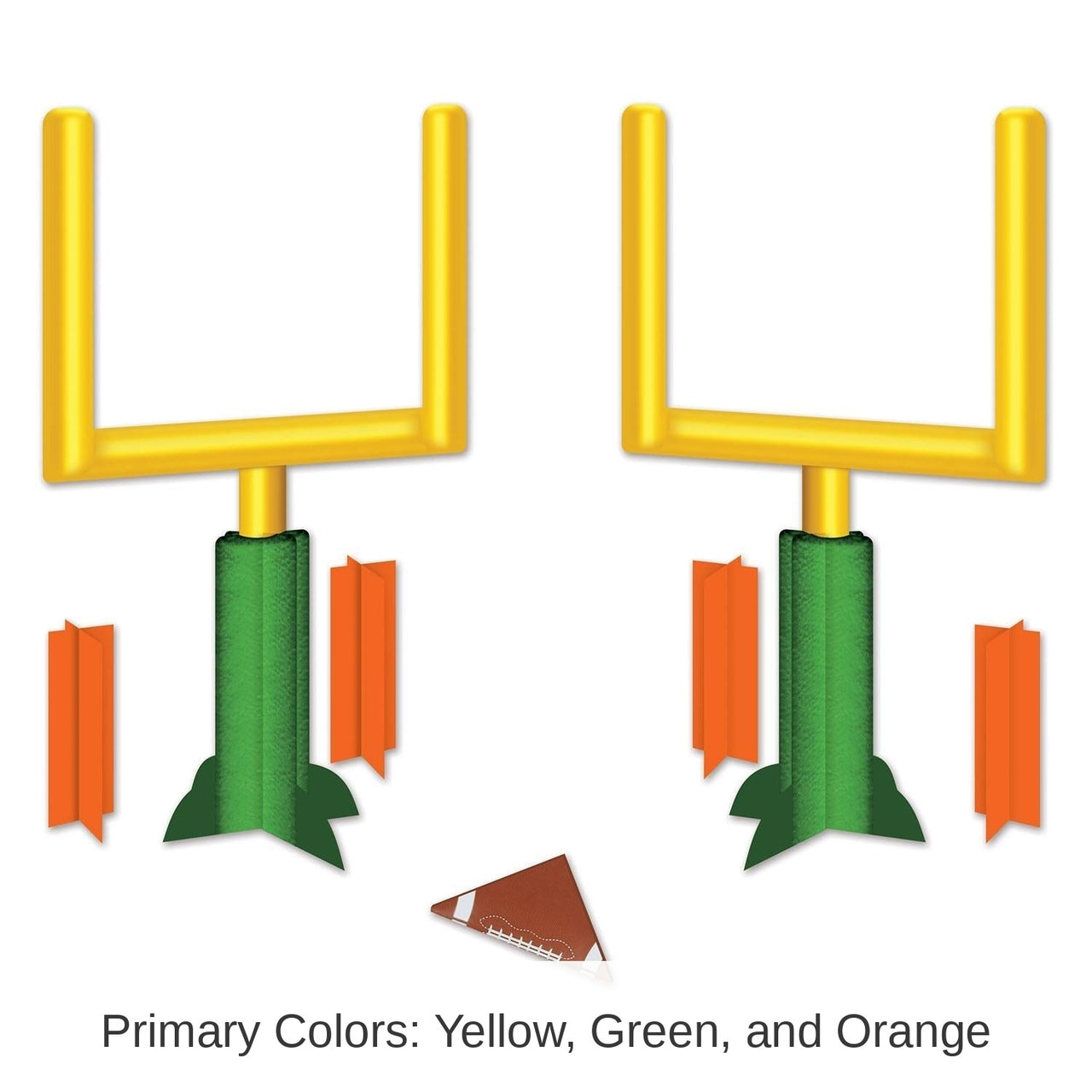 24 Pack Bulk 3-D Football Goal Post Party Centerpieces