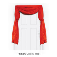 6 Pack Bulk Fabric Red Party Curtain/Bunting