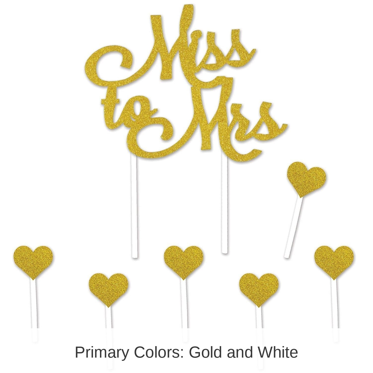 12 Pack Bulk Miss To Mrs Bridal Shower Cake Topper