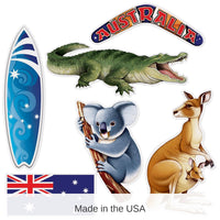 72 Pack Bulk Australian Party Cutouts