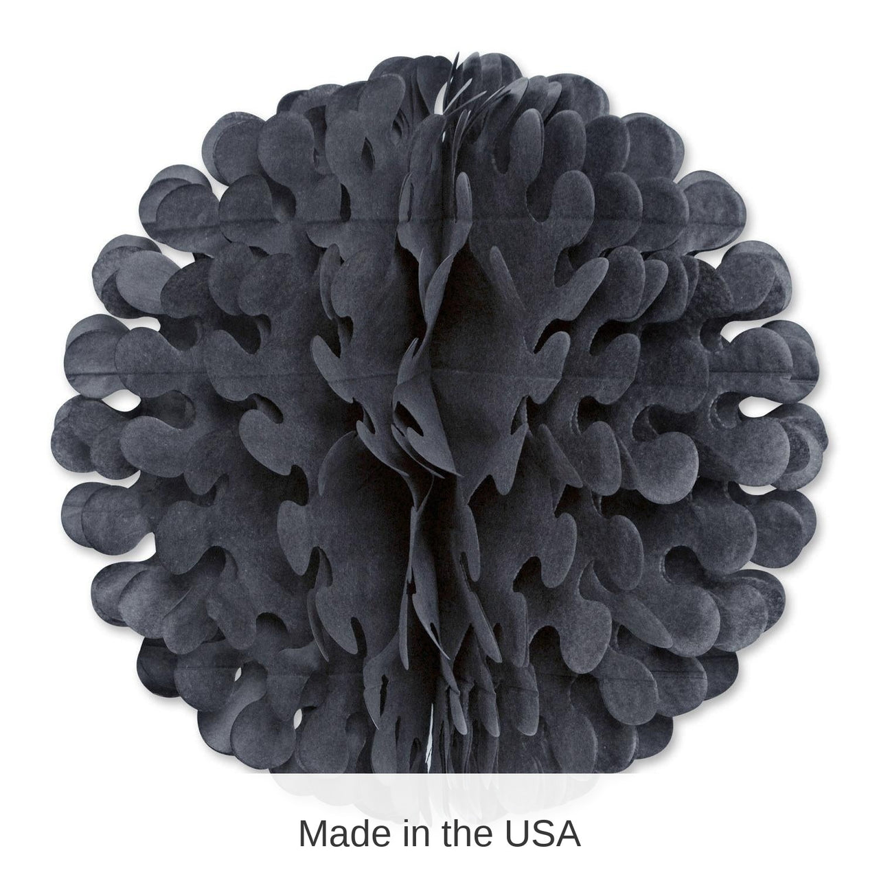12 Pack Bulk 19 Inch- Tissue Flutter Party Ball - black
