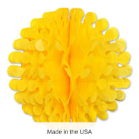 12 Pack Bulk Tissue Flutter Party Ball - canary