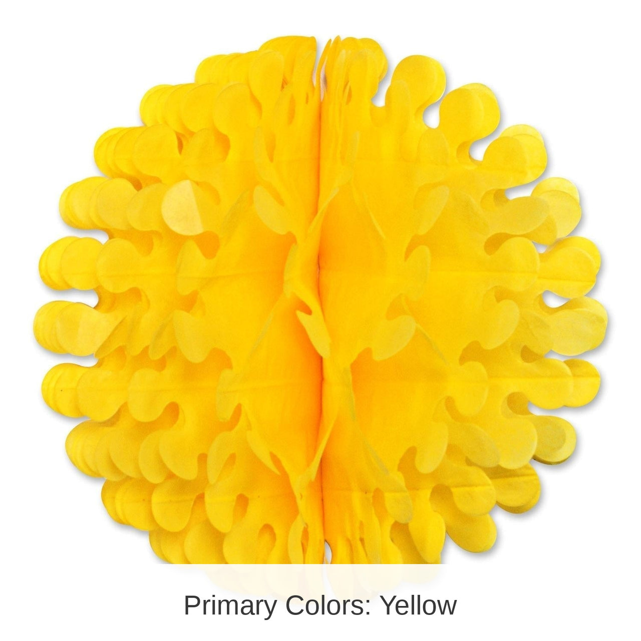 12 Pack Bulk Tissue Flutter Party Ball - canary