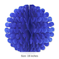 12 Pack Bulk Tissue Flutter Party Ball - medium blue