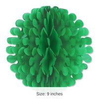 12 Pack Bulk Tissue Flutter Party Ball - green