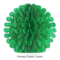 12 Pack Bulk Tissue Flutter Party Ball - green