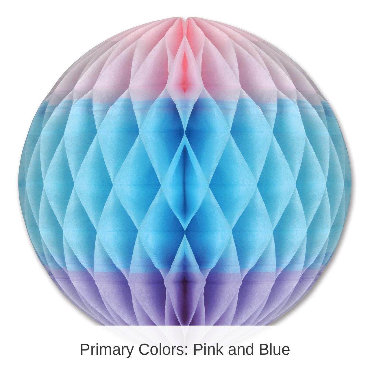12 Pack Bulk Tri-Color Tissue Ball Decoration - pink - Light blue - lavender