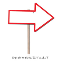 6 Pack Bulk Blank Arrow Party Yard Sign