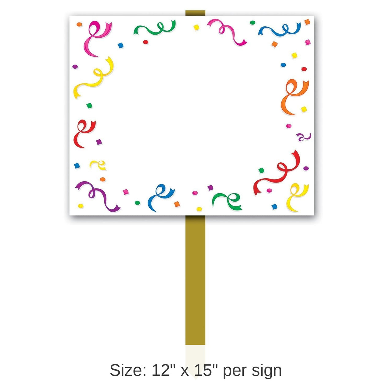6 Pack Bulk Blank Party Yard Sign