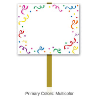 6 Pack Bulk Blank Party Yard Sign