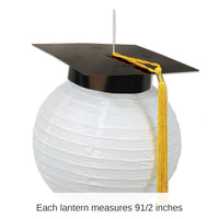 6 Pack Bulk Grad Cap Graduation Party Paper Lanterns