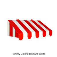 6 Pack Bulk 3-D Red/White Awning Party Wall Decoration