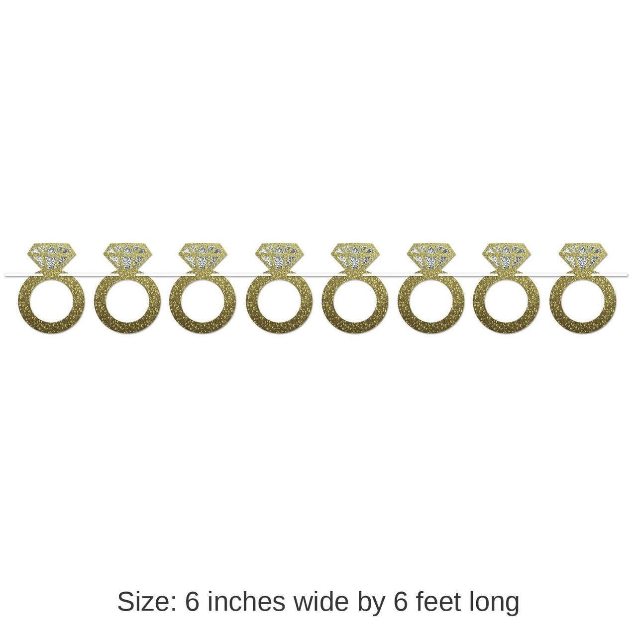 12 Pack Bulk Diamond Rings Wedding Party Streamer