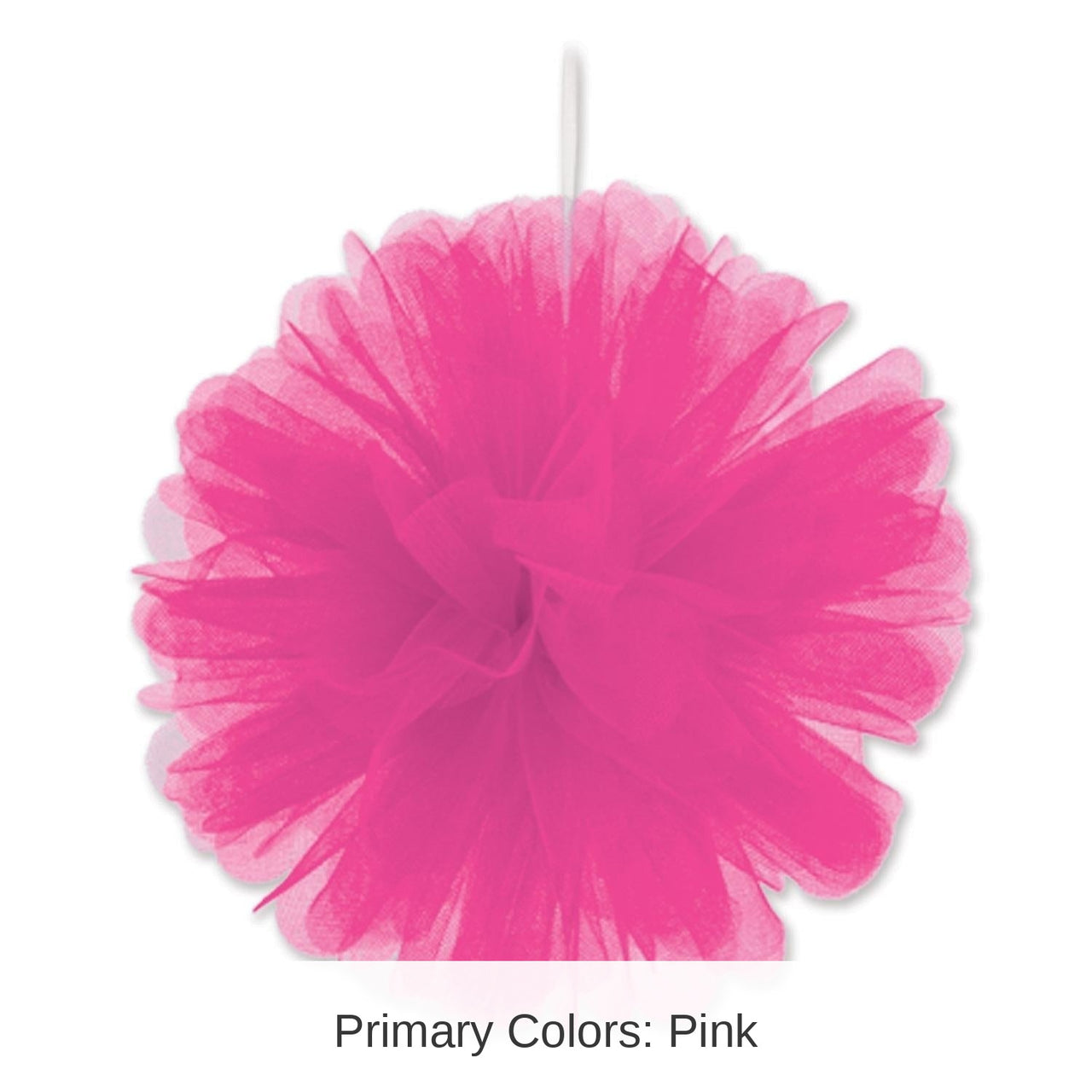 24 Pack Bulk Party Cerise Tulle Balls