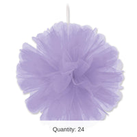 24 Pack Bulk Party Lavender Tulle Balls