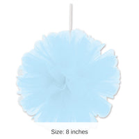 24 Pack Bulk Party Light Blue Tulle Balls