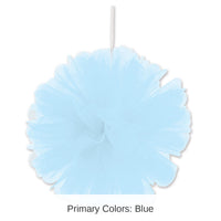 24 Pack Bulk Party Light Blue Tulle Balls