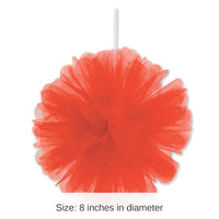 24 Pack Bulk Party Red Tulle Balls
