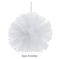 24 Pack Bulk Party White Tulle Balls