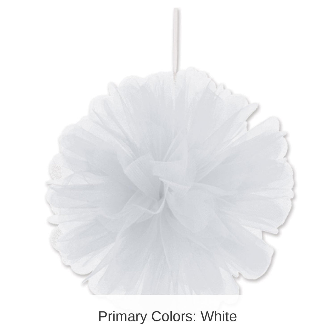 24 Pack Bulk Party White Tulle Balls