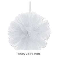 24 Pack Bulk Party White Tulle Balls