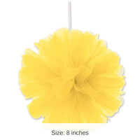 24 Pack Bulk Party Yellow Tulle Balls