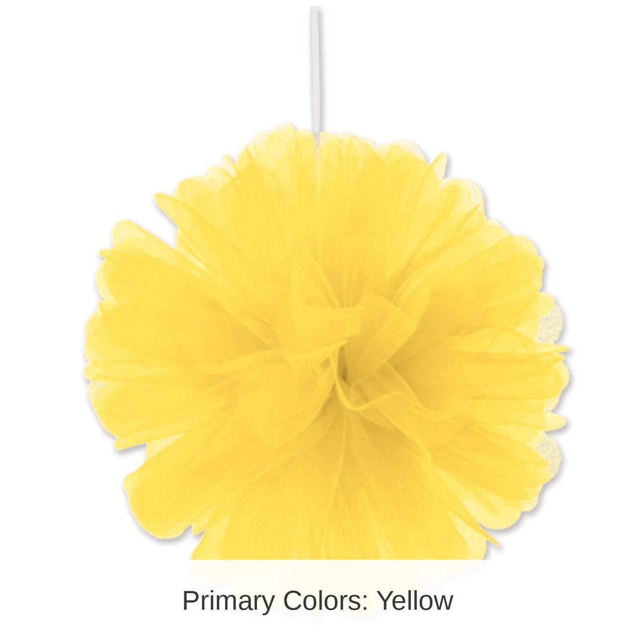 24 Pack Bulk Party Yellow Tulle Balls