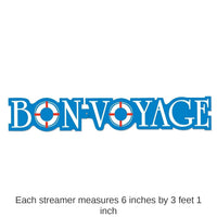 12 Pack Bulk Bon Voyage Party Streamer