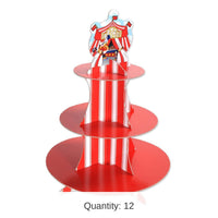 12 Pack Bulk Circus Tent Party Cupcake Stand