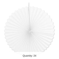 24 Pack Bulk Party Jumbo Accordion Paper Fans