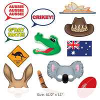 144 Pack Bulk Australian Party Photo Fun Signs