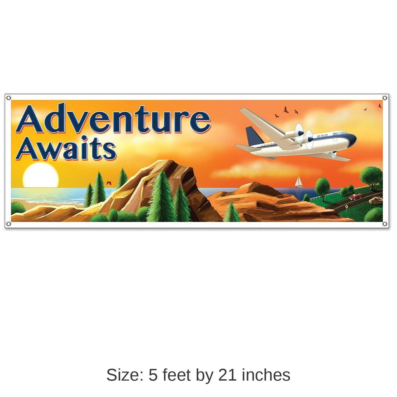 12 Pack Bulk Around The World Party Sign Banner