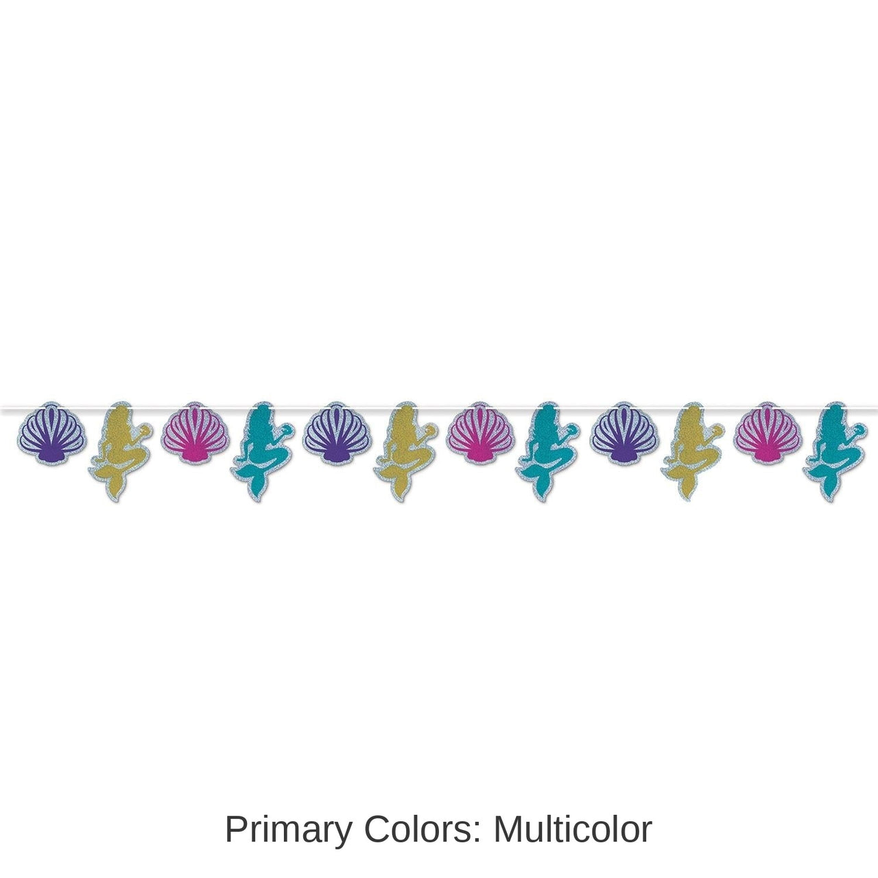 12 Pack Bulk Mermaid/Seashell Party Streamer