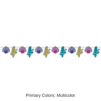 12 Pack Bulk Mermaid/Seashell Party Streamer