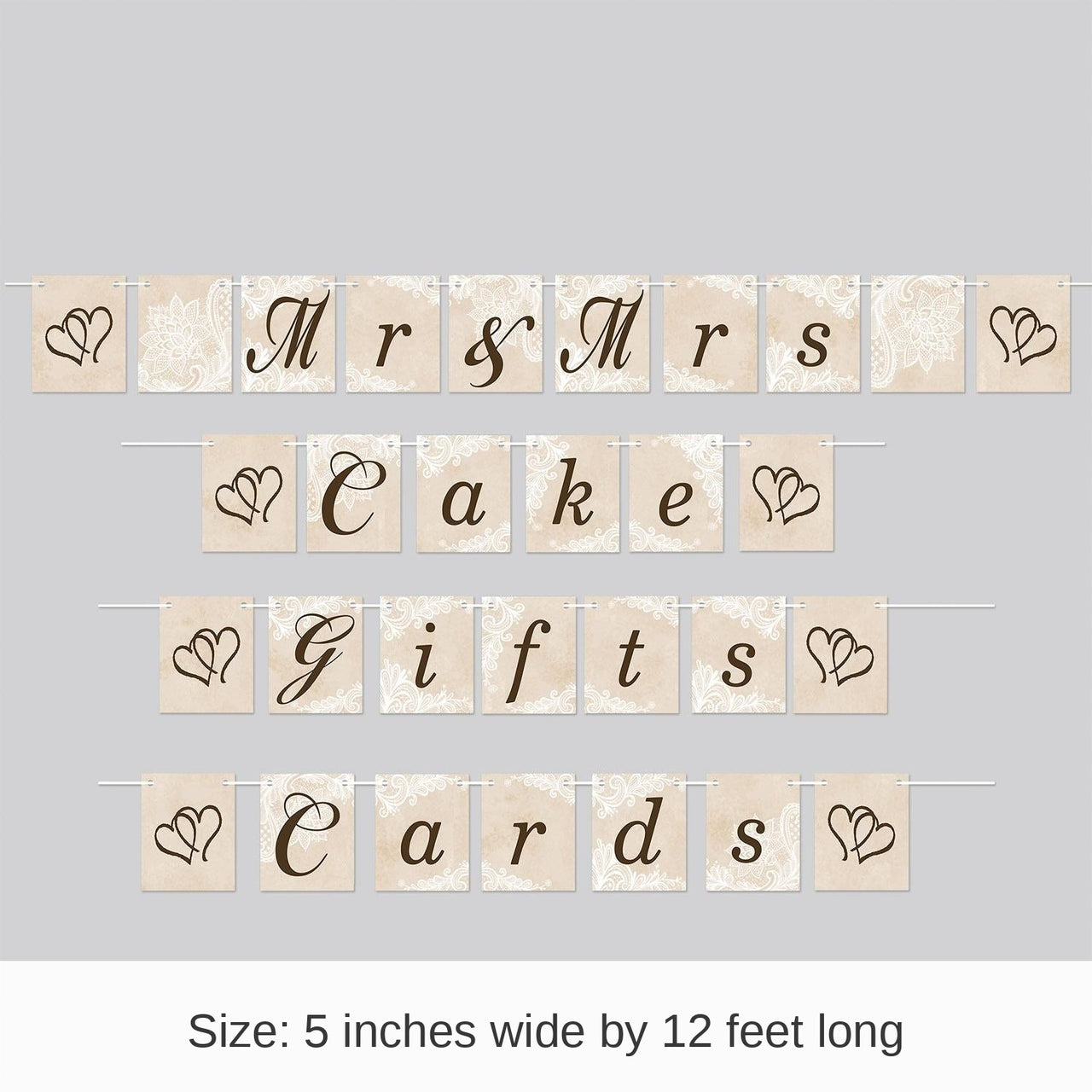 12 Pack Bulk Wedding Streamer Set