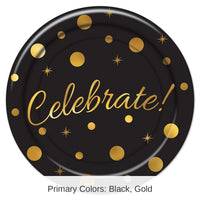 96 Pack Bulk Celebrate! Party Paper Plates 9 inch