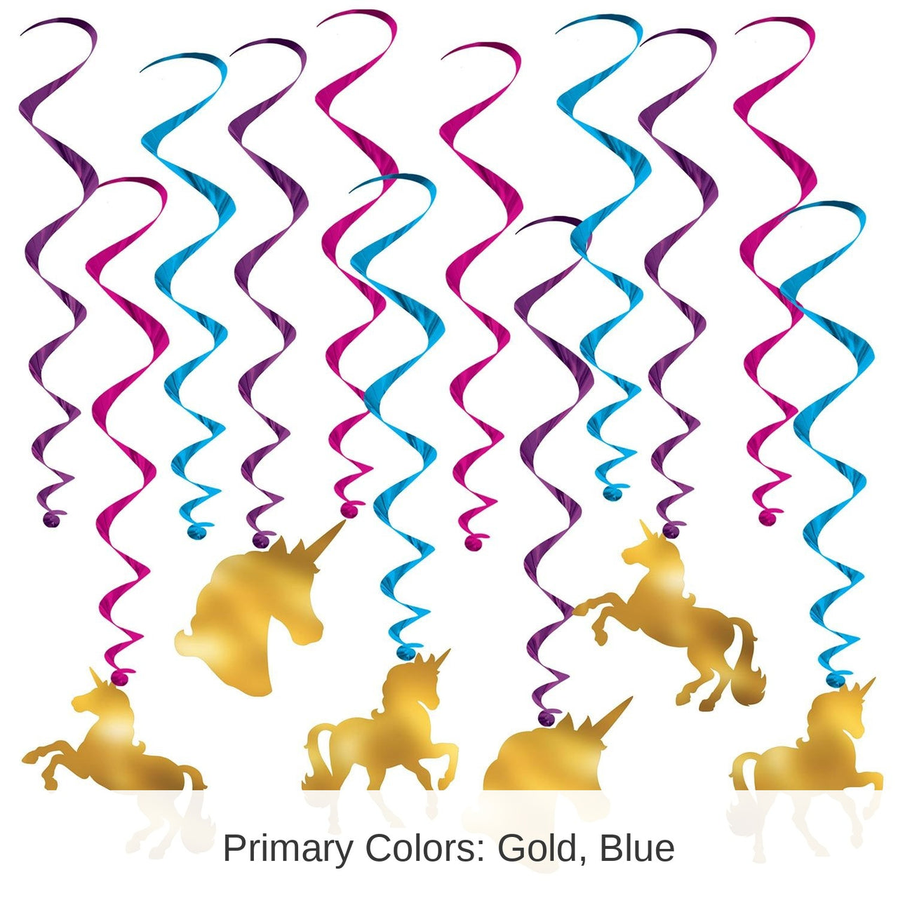 72 Pack Bulk Unicorn Party Whirls