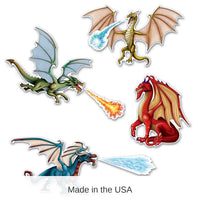 84 Piece Bulk Dragon Party Cutouts