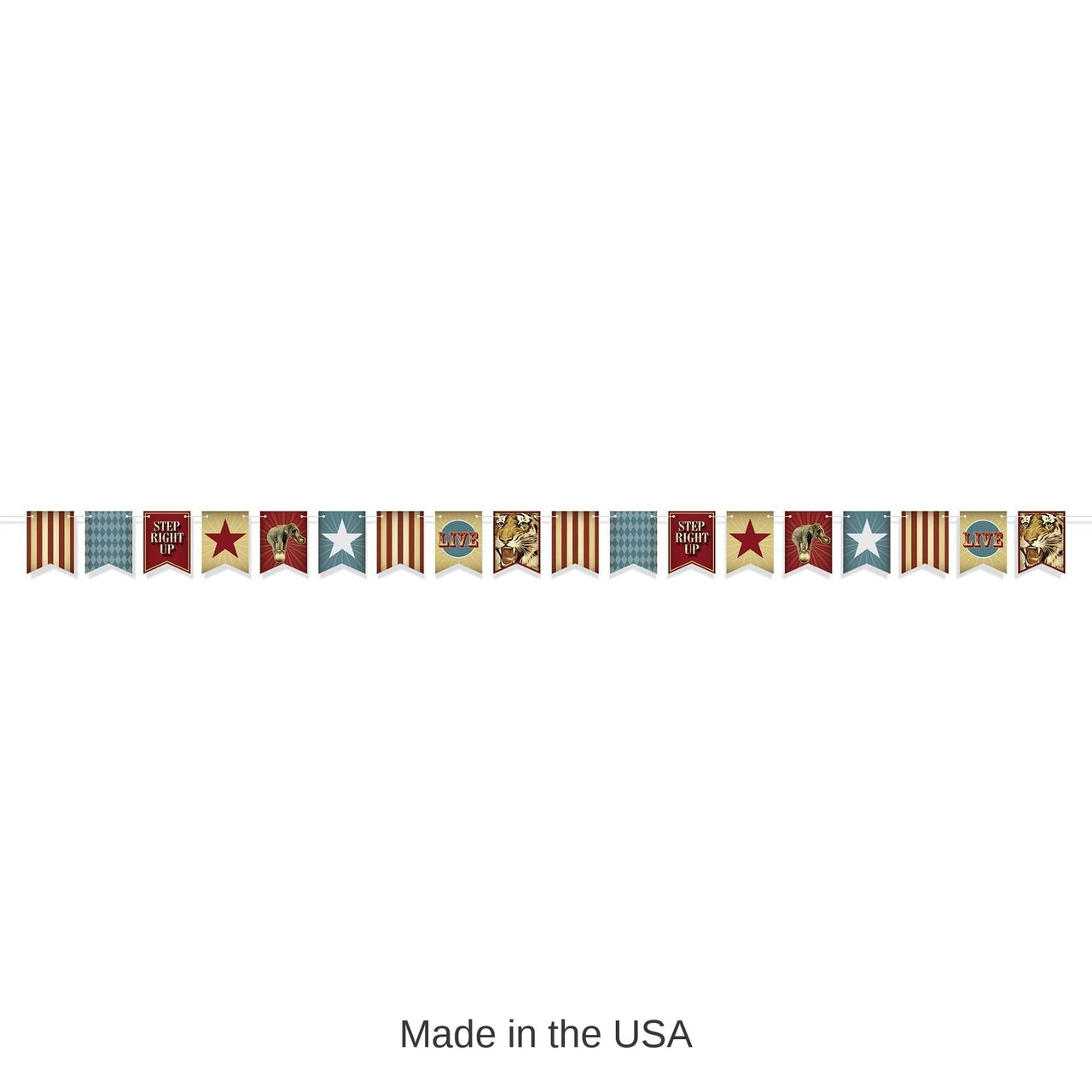 12 Pack Bulk Vintage Circus Party Streamer