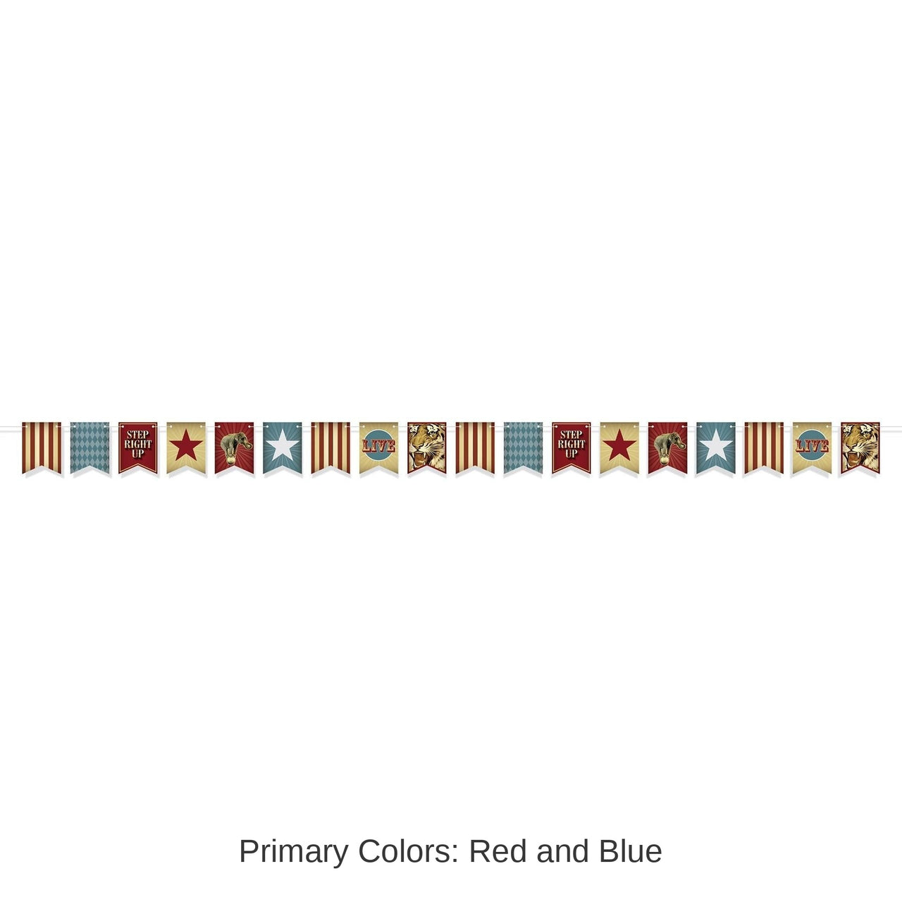 12 Pack Bulk Vintage Circus Party Streamer
