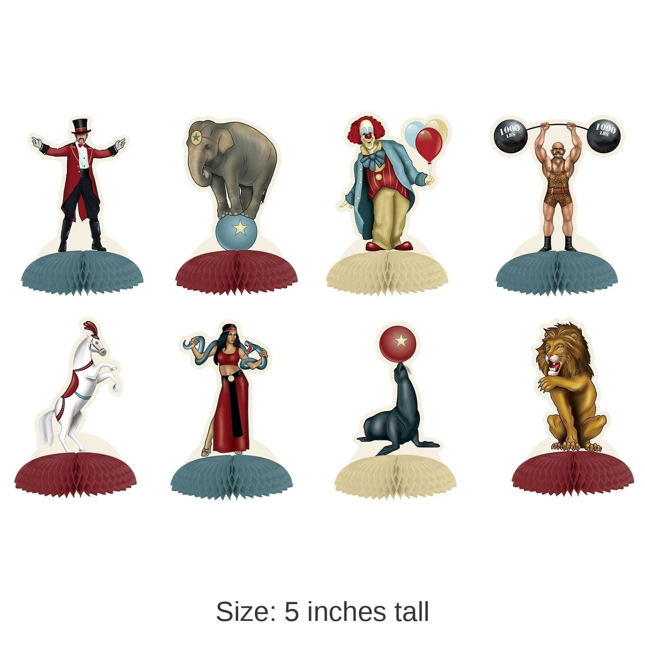 96 Pack Bulk Vintage Circus Mini Party Centerpieces