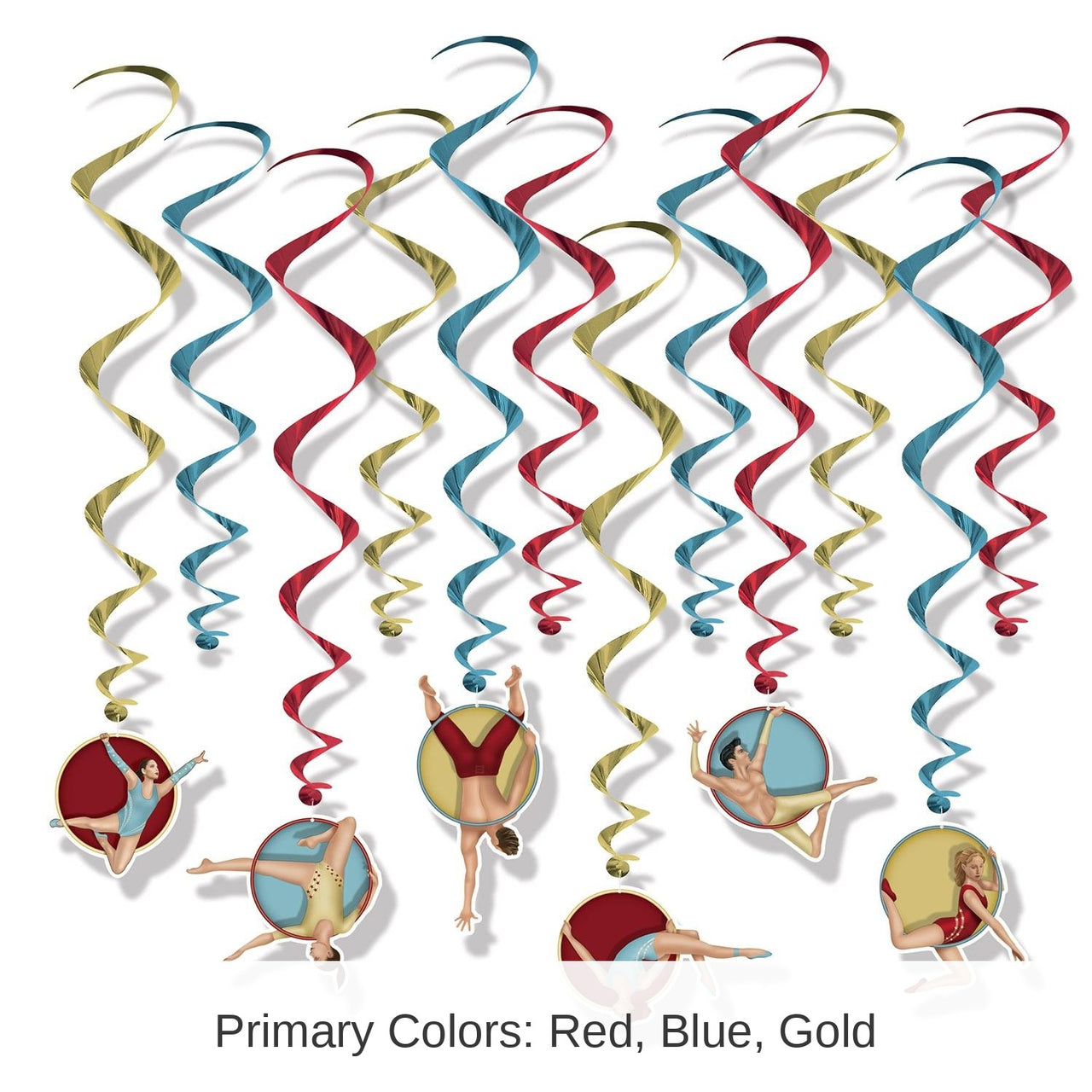 72 Pack Bulk Vintage Circus Party Whirls