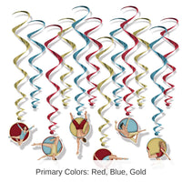 72 Pack Bulk Vintage Circus Party Whirls