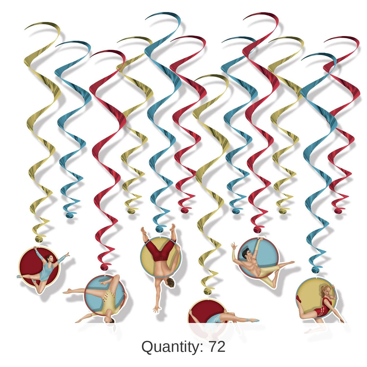 72 Pack Bulk Vintage Circus Party Whirls