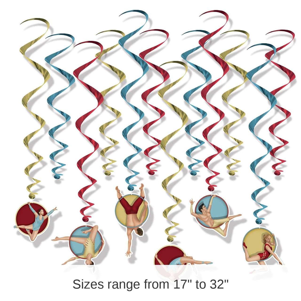 72 Pack Bulk Vintage Circus Party Whirls