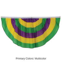 6 Pack Bulk 4 Ft- Mardi Gras Fabric Bunting
