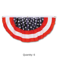 6 Pack Bulk 4 ft Stars/Stripes Fabric Party Bunting